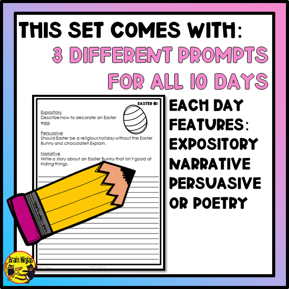 Easter Writing Prompts | Paper and Digital
