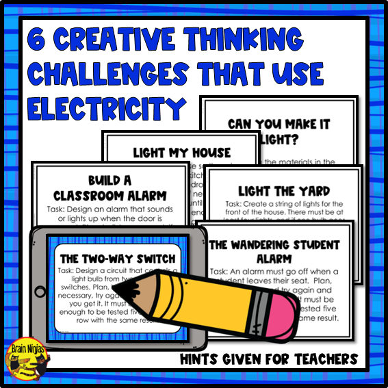 Electricity STEM Challenges Paper and Digital brainninjas