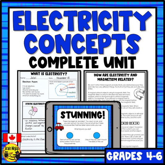 Electricity and Magnetism Unit | Bundle | Paper and Digital