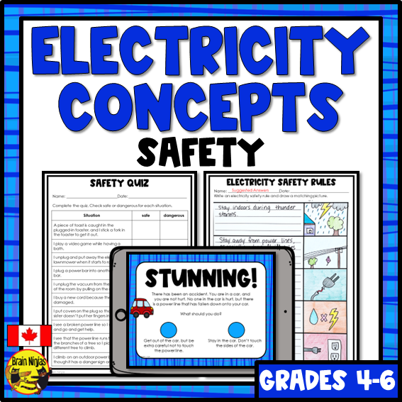 Electricity Safety Activities | Paper and Digital