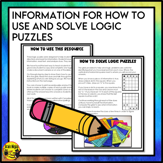 End of the Year Logic Puzzles | Paper and Digital