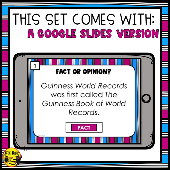 World Records | Fact or Opinion | Paper and Digital