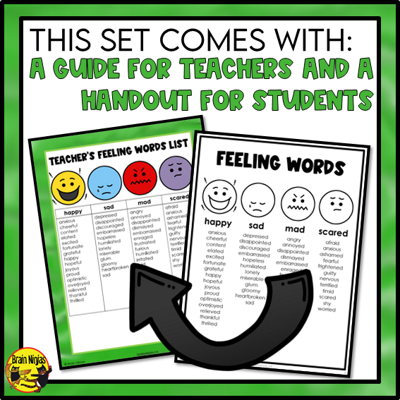 Managing Feelings Word Wall Words | Health and Wellness Materials | Paper