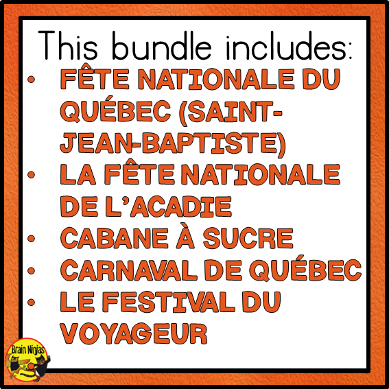 Francophone Celebrations in Canada | Bundle | Paper and Digital