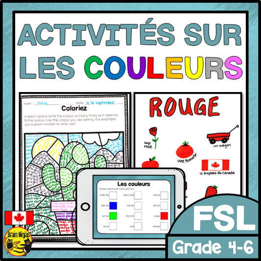 Colour Activities | Les couleurs | French | Paper and Digital