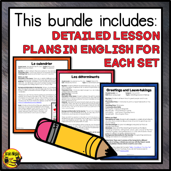 French as a Second Language Activity Bundle | French | Paper and Digital