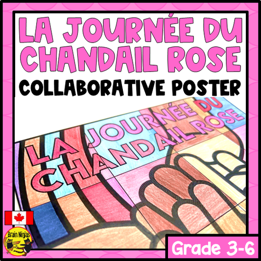 La Journée du chandail rose | French Collaborative Poster | Pink Shirt Day | Paper