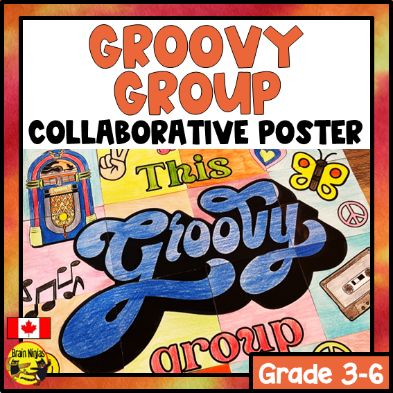 Groovy Back to School Collaborative Poster | Paper