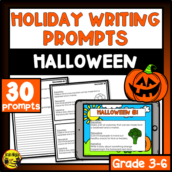 Halloween Writing Prompts | Paper and Digital