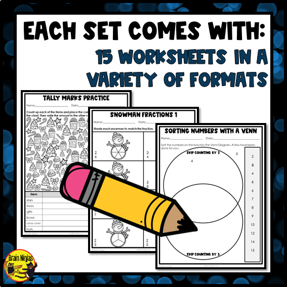 Holiday Math Worksheets Bundle | Numbers to 1000 | Paper