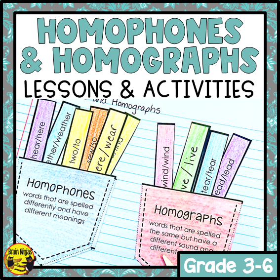 Homophones and Homographs Lessons and Activities | Paper and Digital