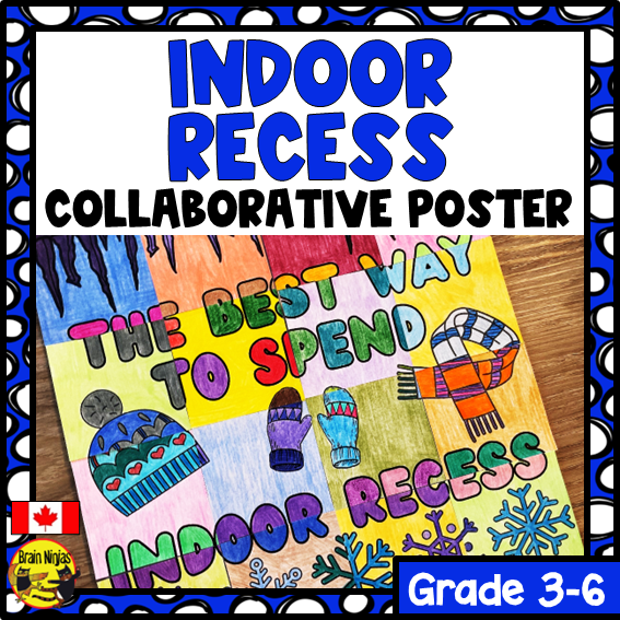 Winter Collaborative Poster | Paper | Indoor Recess | Snowy Day ...