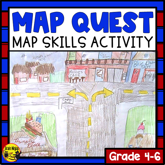 Map Quest | Map Skills Activity | Paper