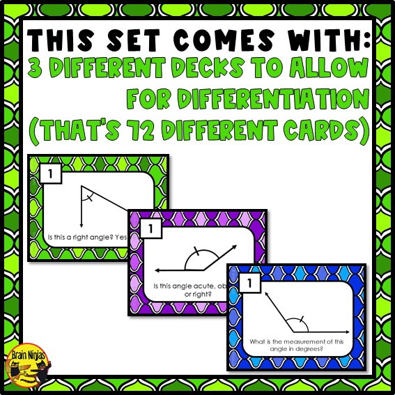 Angles Math Task Cards | Paper and Digital | Grade 5 Grade 6