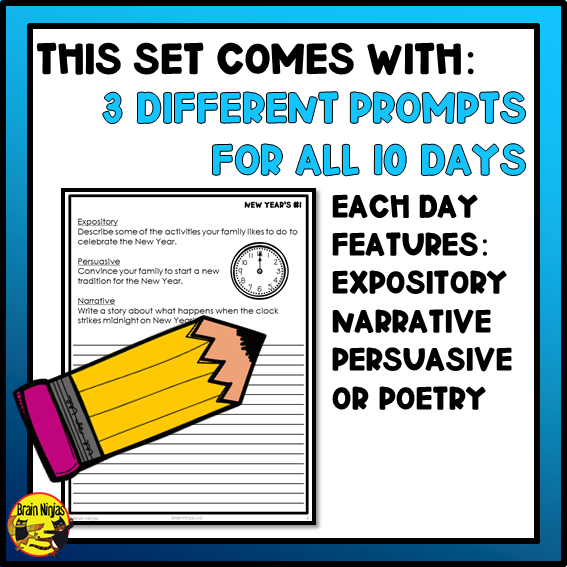 New Year Writing Prompts | Paper and Digital