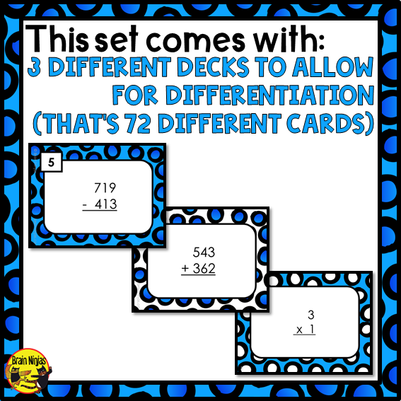 Number Operations Math Task Cards | Paper and Digital | Grade 3