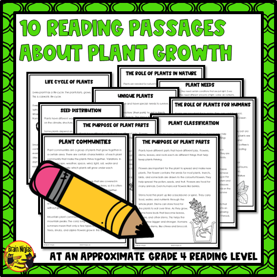 Plant Growth and Changes Reading Passages | Paper and Digital