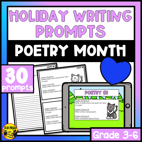 Poetry Writing Prompts | Paper and Digital