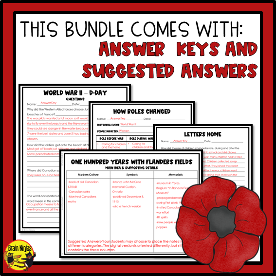 Remembrance Day Bundle | Paper and Digital