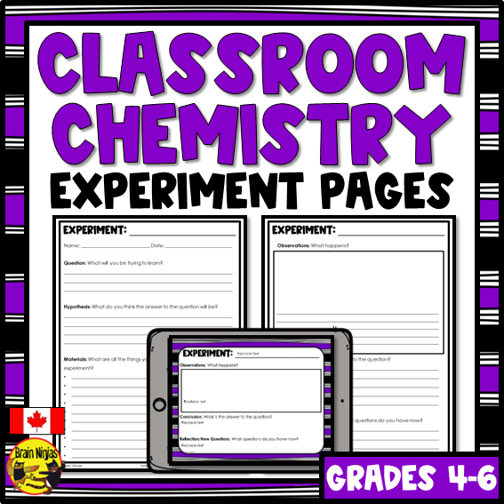 Free Chemistry Experiment Pages | Paper and Digital