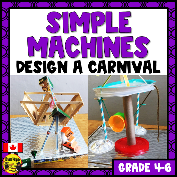 Simple Machines | Design a Carnival Attraction | STEM Activity | Paper and Digital