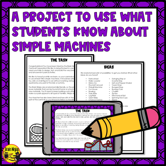 Machine Design Simple Examples Simple Machines | Design a Carnival Attraction | STEM Activity | Paper ...