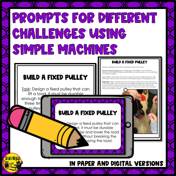 Simple Machines STEM Challenges | Paper and Digital