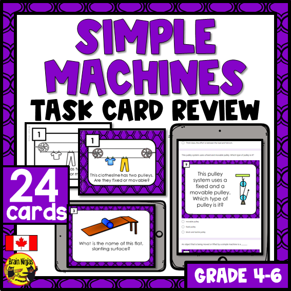 Simple Machines Task Cards Review | Paper and Digital