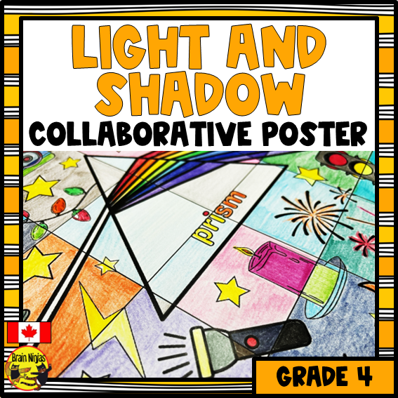 Light and Shadow Collaborative Poster | Sources of Light | Paper