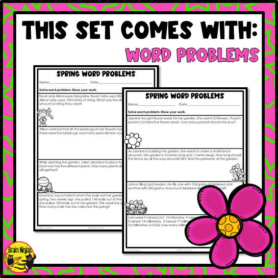 Spring Math Worksheets | Numbers to 1000 | Paper