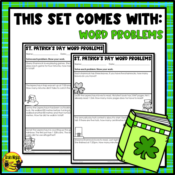 St Patricks Day Math Worksheets | Numbers to 1000 | Paper