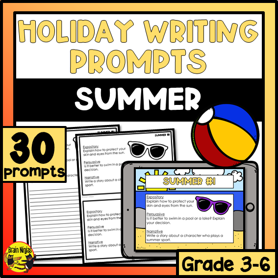 Summer Writing Prompts | Paper and Digital