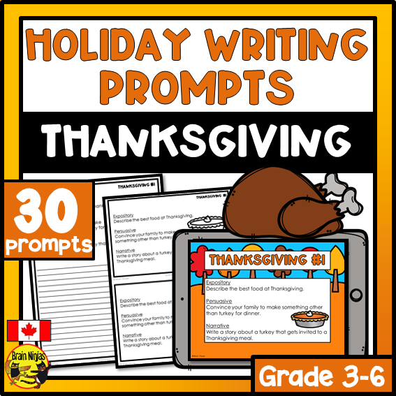 Thanksgiving Writing Prompts | Paper and Digital