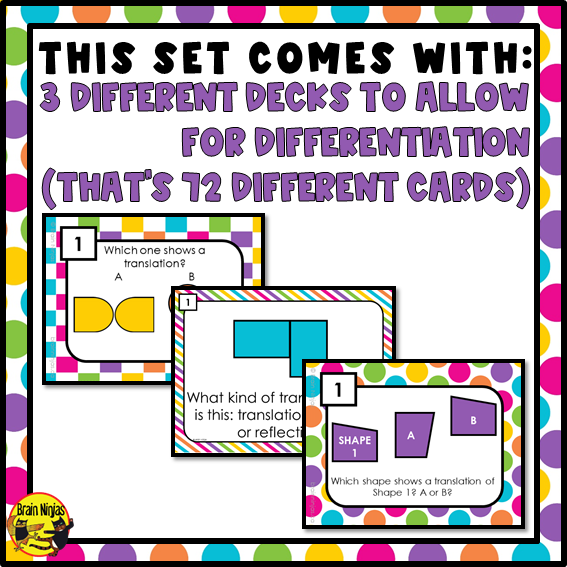 Transformations Math Task Cards | Paper and Digital | Grade 5 Grade 6