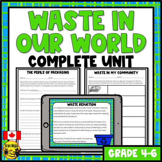 Waste In Our World Unit | Bundle | Paper and Digital
