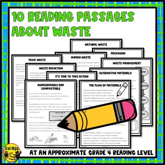 Waste In Our World Science Reading Passages | Paper and Digital