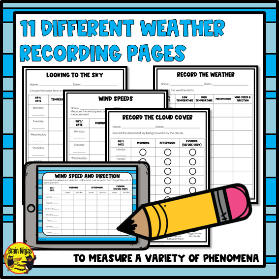 Weather Recording Charts | Paper and Digital
