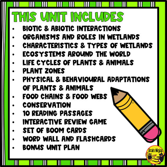Wetlands Unit | Lessons and Activities Bundle | Paper and Digital
