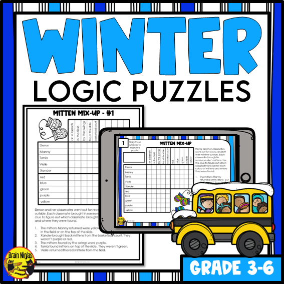 Winter Logic Puzzles | Paper and Digital