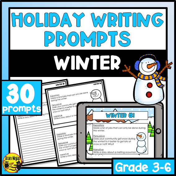 Winter Writing Prompts | Paper and Digital