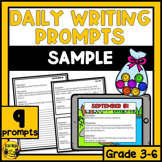 Free Daily Writing Prompts | Monthly Sample | Paper and Digital